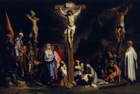  A Crucificação de Cristo Pintando o Drama da Redenção e a Angústia Humana em Tons Dourados!