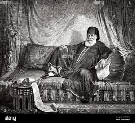 Retrato de Muhammad Ali Pasha: Uma Visão Intensa em Tons Dourados e Detalhes Reveladores!